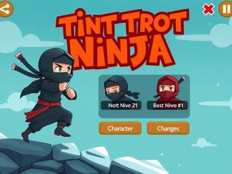 Tint Trot Ninja character selection screen with multiple ninja options